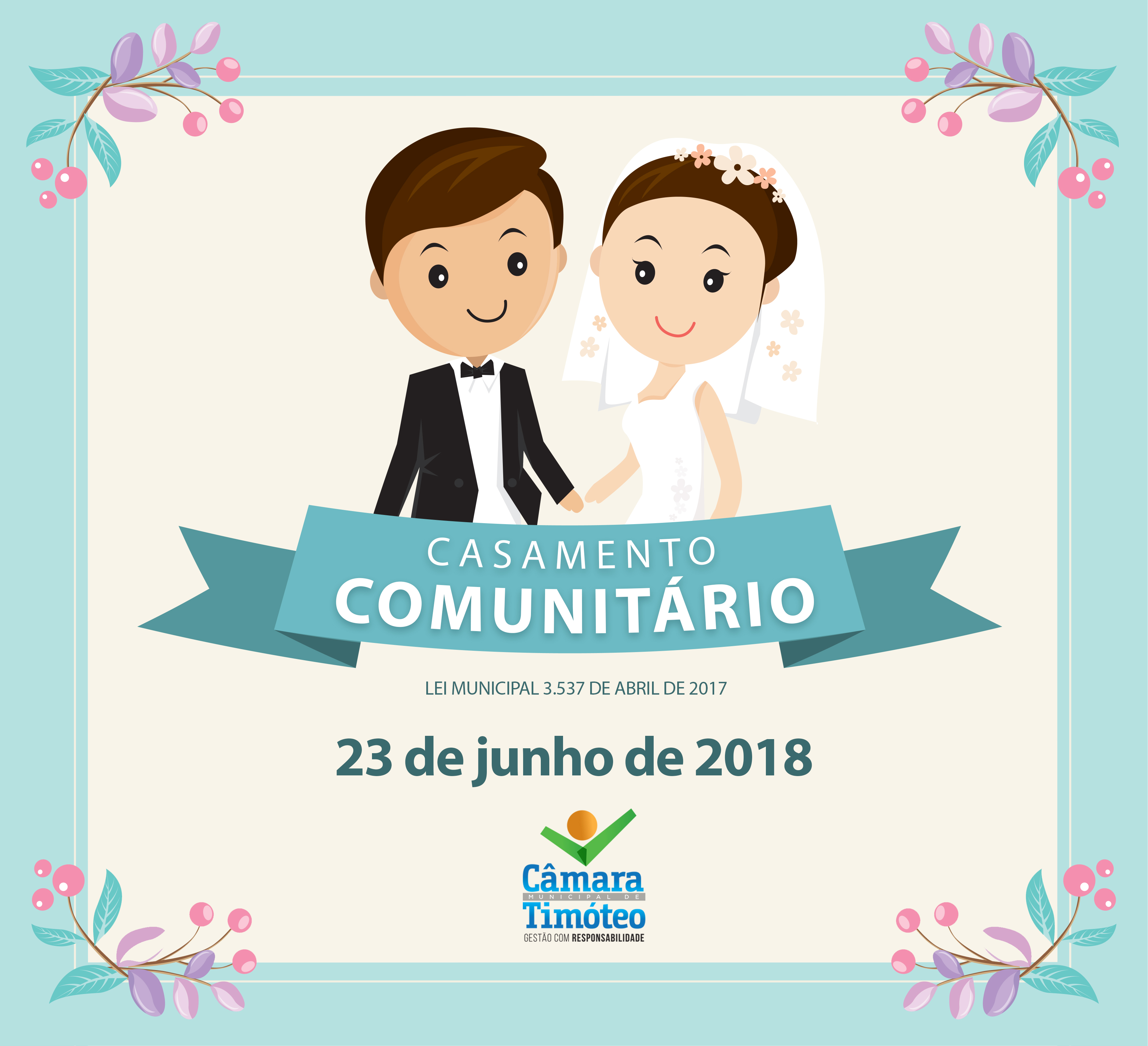 Abertas as inscrições para casamento comunitário em Timóteo