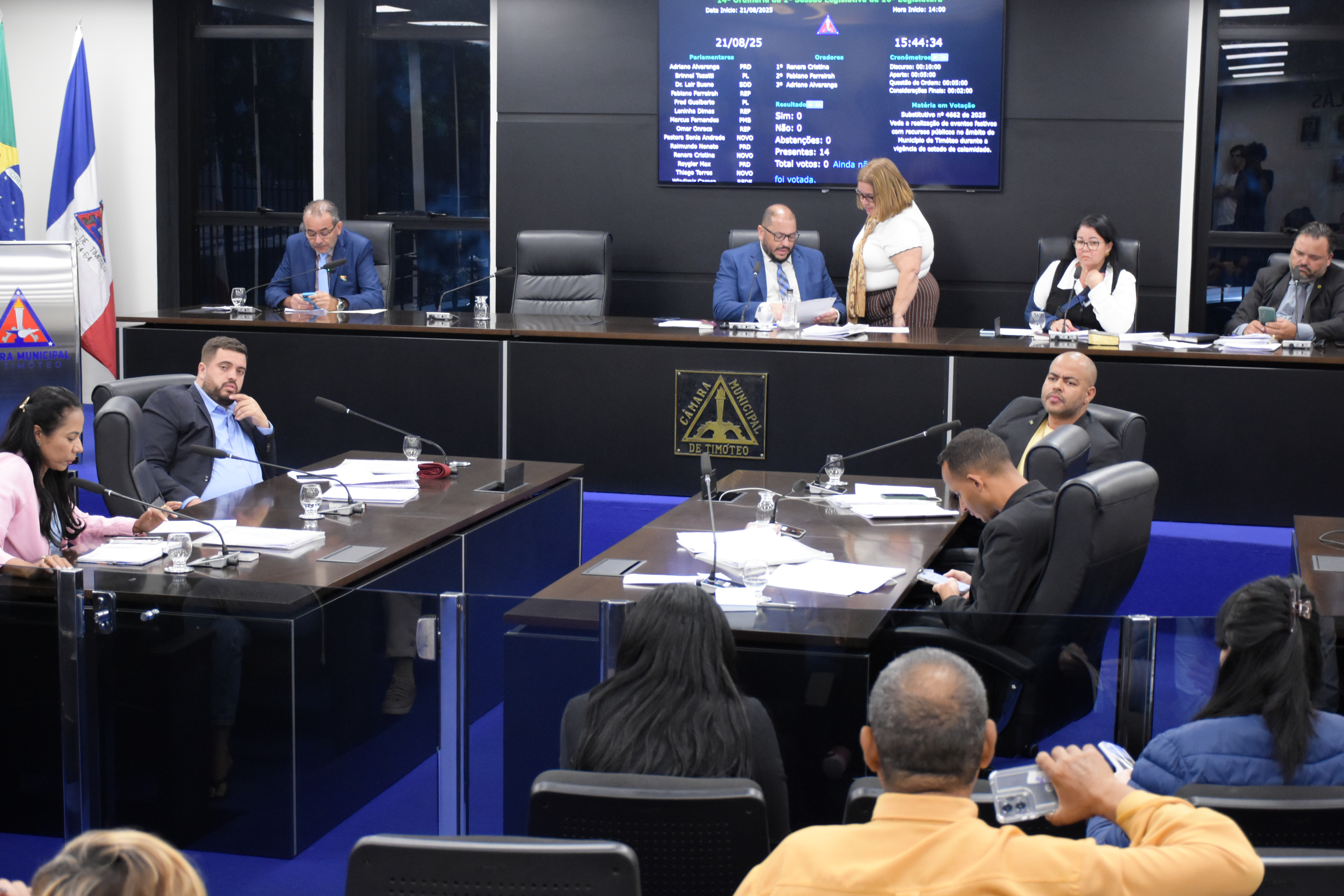 Câmara reprova projeto que veda realização de eventos com recursos públicos durante estado de calamidade em Timóteo