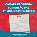 Câmara retomará atividades no dia 14 Câmara retomará atividades no dia 14