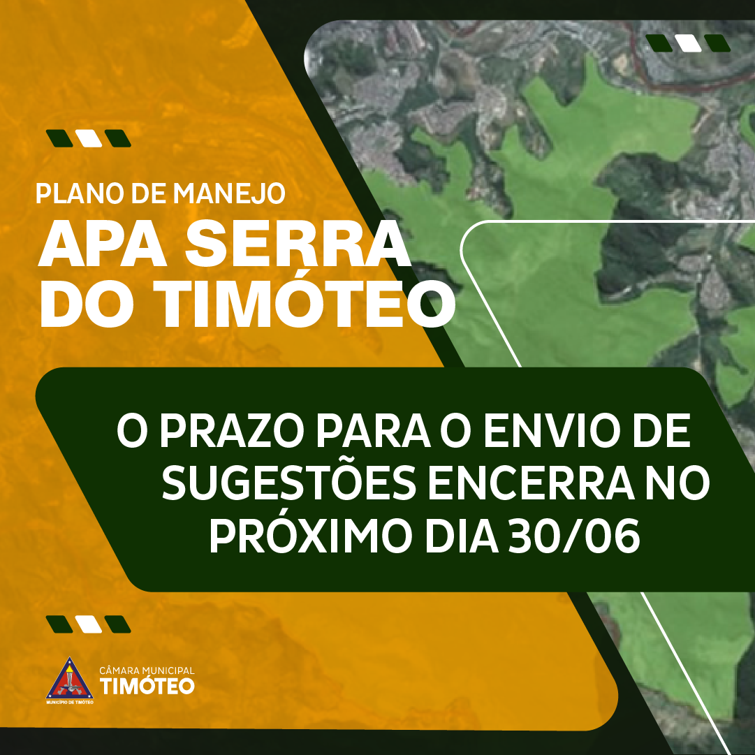 Sugestões sobre plano de manejo podem ser enviadas até dia 30