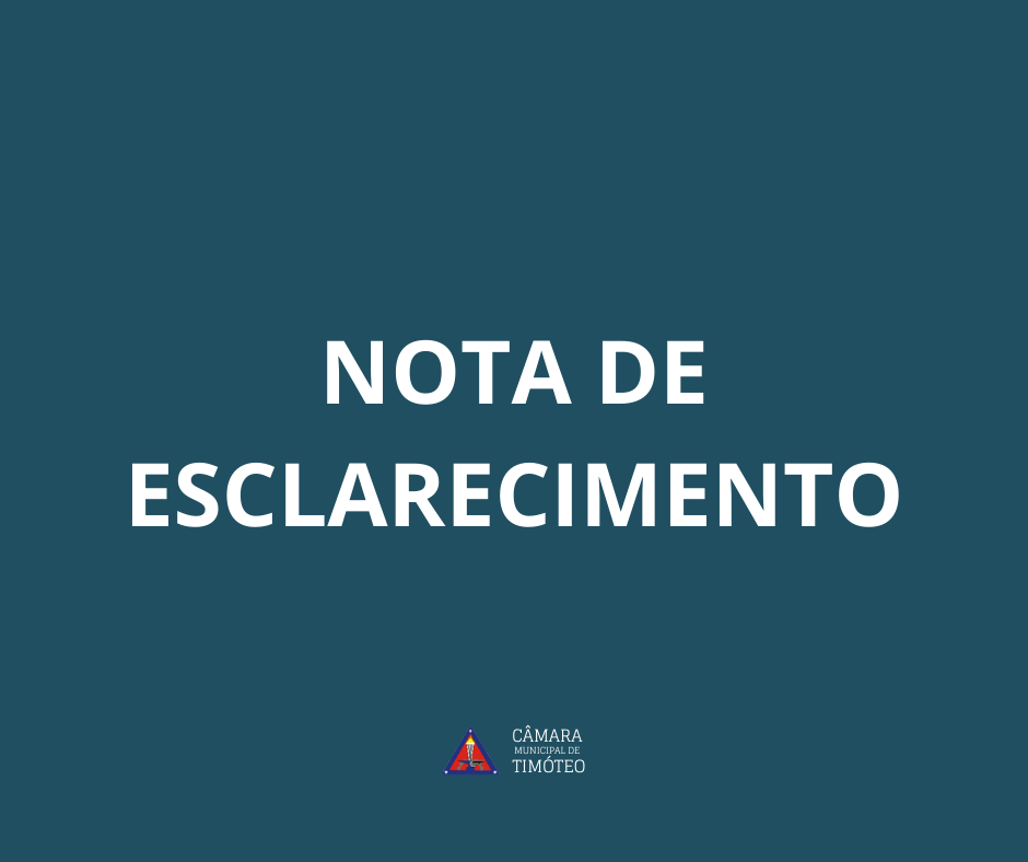 Nota de esclarecimento - vereador Raimundo Nonato